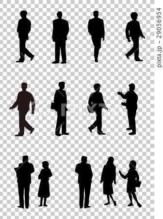 Silhouette People People Material People S Stock Illustration