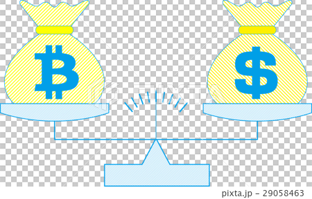 天秤_イラスト_ビットコインイメージ 天秤_イラスト_ビットコインイメージ 29058463