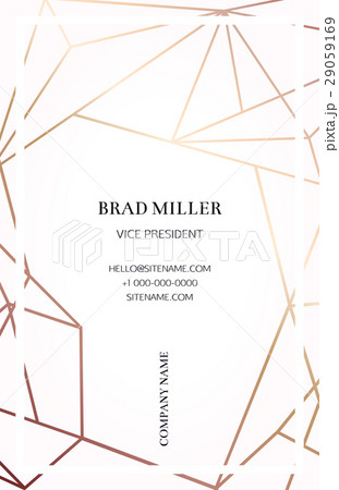 Pink business card with a geometric pattern Pink business card with a geometric pattern 29059169
