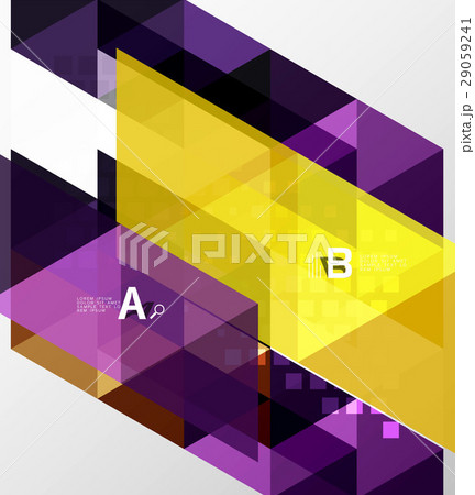Color transparent trianlge tiles with infographic 29059241
