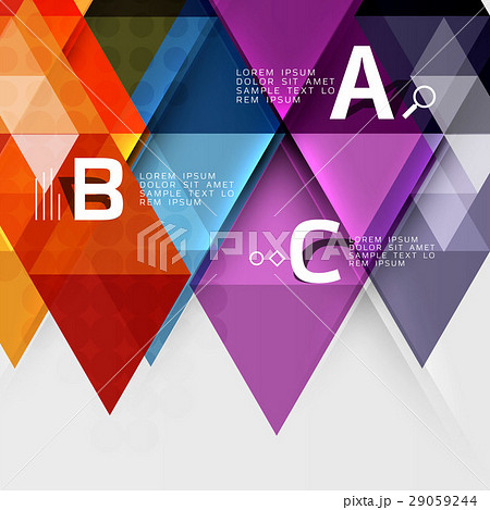 Transparent triangle tiles banner 29059244