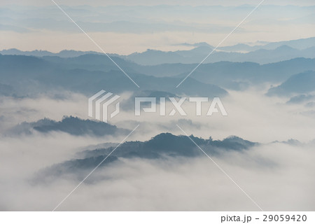 九十九谷 早朝風景 （千葉県君津市鹿野山） 2017年3月撮影 29059420