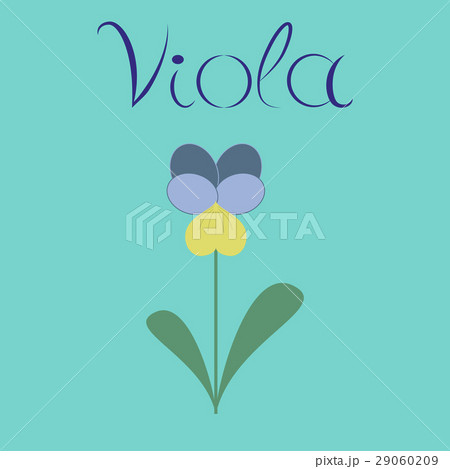 flat illustration stylish background plant Viola 29060209
