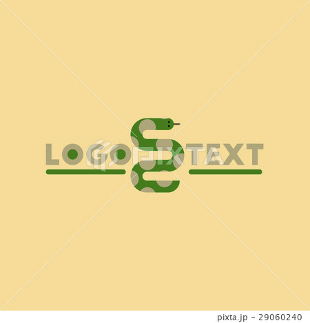 flat icon on background snake logo flat icon on background snake logo 29060240