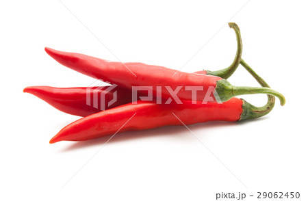 Red hot chili peppers isolated 29062450