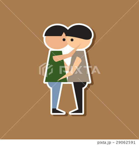 paper sticker on stylish background of homosexual paper sticker on stylish background of homosexual 29062591