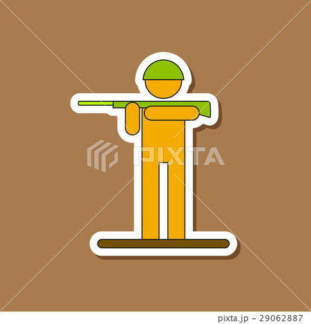 paper sticker on stylish background Kids military paper sticker on stylish background Kids military 29062887