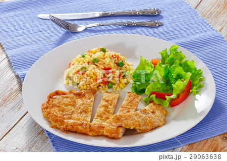 Southern Fried Pork Chops cut in pieces 29063638
