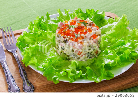 potato salad with caviar 29063655