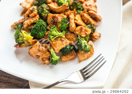 Chicken with broccoli 29064202