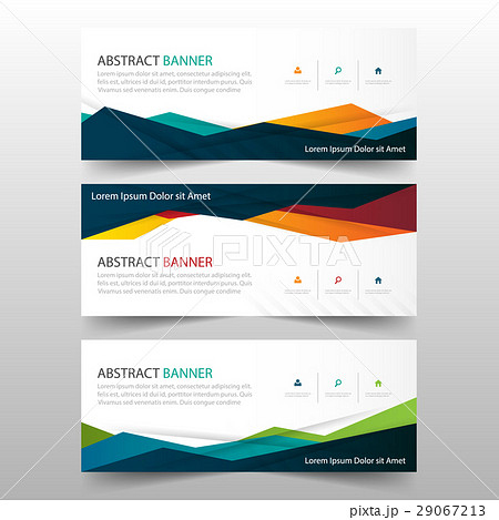 Colorful polygonal banner template horizontal 29067213