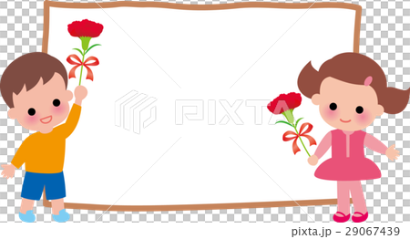 母親節框架康乃馨兒童微笑 29067439