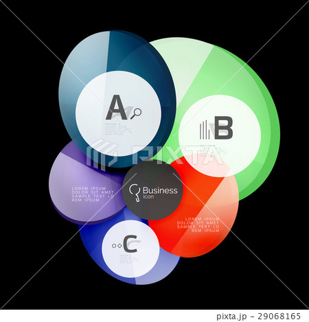 Abstract circles on black Abstract circles on black 29068165