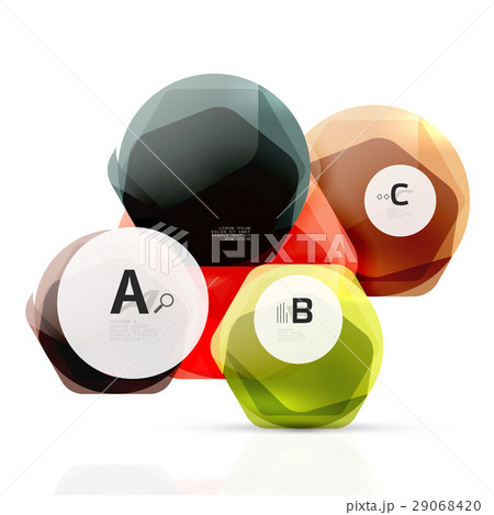 Abstract geometrical hexagon banner Abstract geometrical hexagon banner 29068420