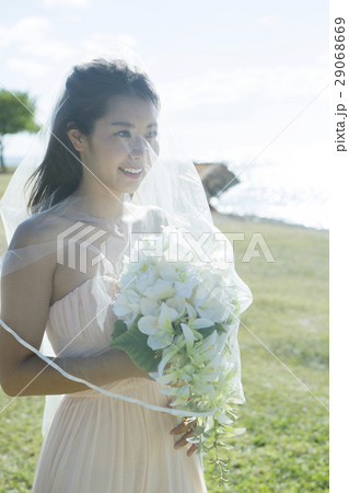 ブーケを持つ20代女性花嫁 29068669