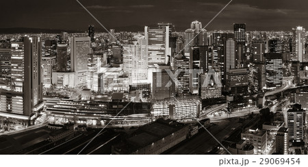 Osaka night rooftop view Osaka night rooftop view 29069454
