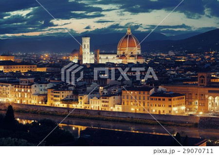 Florence Cathedral skyline night 29070711