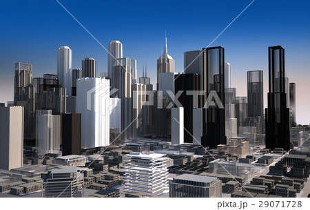 Modern cityscape in daylight. Close up view. 29071728