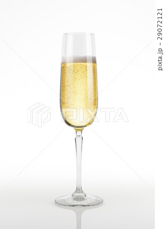 Champagne glass on white surface and background. Champagne glass on white surface and background. 29072121