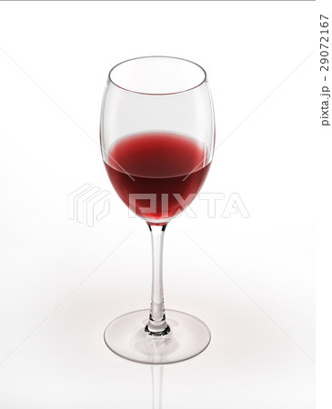 Red wine glass. On white background. 29072167