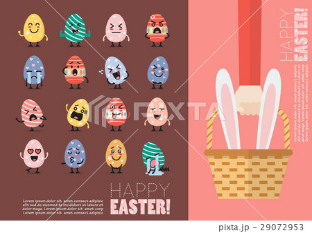 Happy easter postcard set Happy easter postcard set 29072953