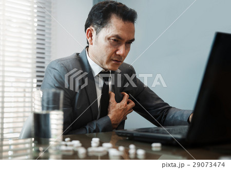 Illness, stressed, exhausted, pain from overworked Illness, stressed, exhausted, pain from overworked 29073474