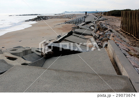 海岸堤防　いわき市新舞子海岸2013年12月4日 29073674