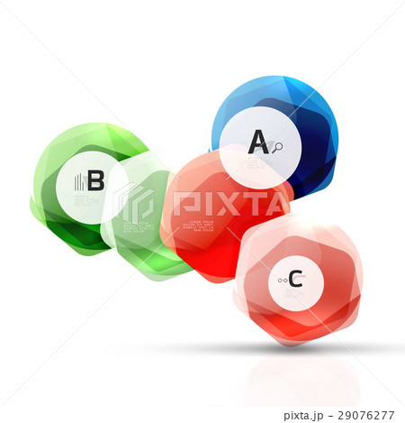 Shiny style modern geometrical hexagons web boxes 29076277