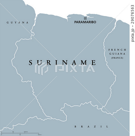 Suriname political map 29076563
