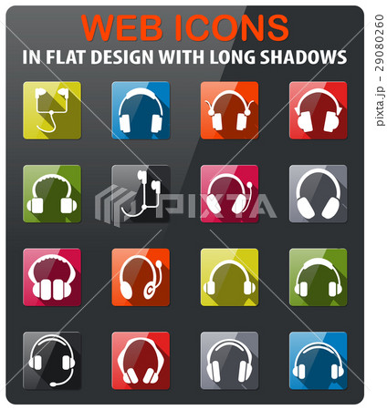 headphones icon set 29080260