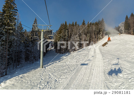 Chairlift in Bukovel. Chairlift in Bukovel. 29081181