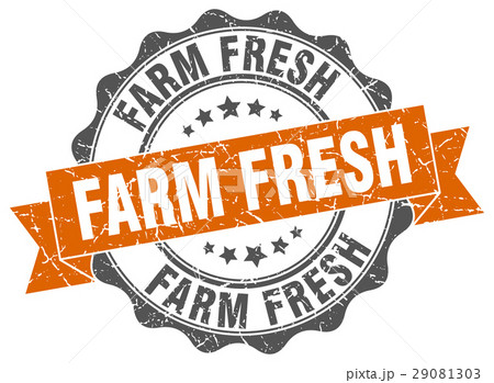 farm fresh stamp. sign. seal 29081303