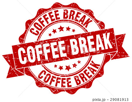 coffee break stamp. sign. seal 29081913