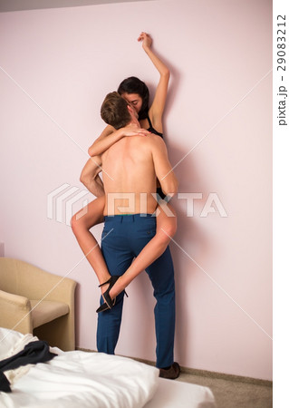 Man holding and kissing woman. Man holding and kissing woman. 29083212