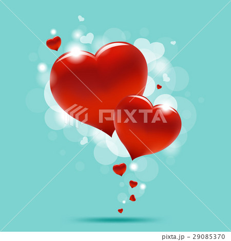 Valentines Day Postcard With Hearts 29085370