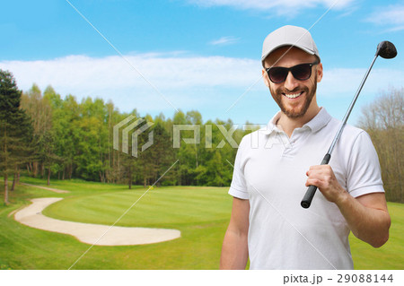 Golfer with golf club Golfer with golf club 29088144