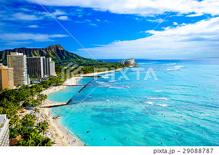 ワイキキビーチとダイヤモンドヘッド ワイキキビーチとダイヤモンドヘッド 29088787
