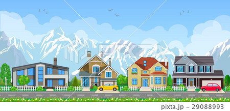 Small village landscape. Small village landscape. 29088993