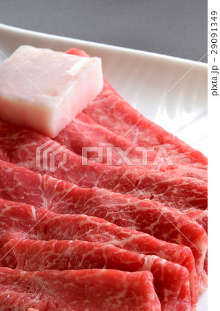牛肉スライスと牛脂 牛肉スライスと牛脂 29091349