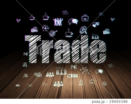 Business concept: Trade in grunge dark room 29093396