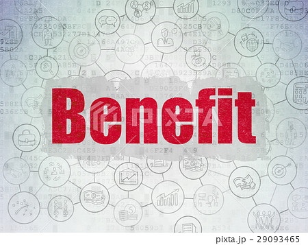 Finance concept: Benefit on Digital Data Paper 29093465