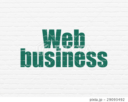 Web development concept: Web Business on wall Web development concept: Web Business on wall 29093492