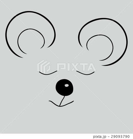 Mouse sleep cute funny cartoon head Mouse sleep cute funny cartoon head 29093790