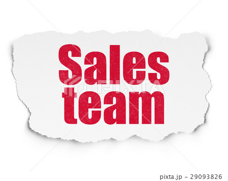 Marketing concept: Sales Team on Torn Paper Marketing concept: Sales Team on Torn Paper 29093826
