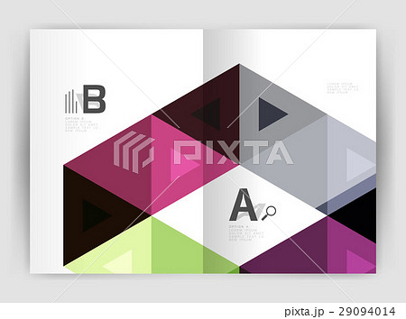 Modern triangle print template Modern triangle print template 29094014