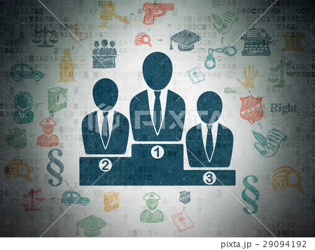 Law concept: Business Team on Digital Data Paper 29094192