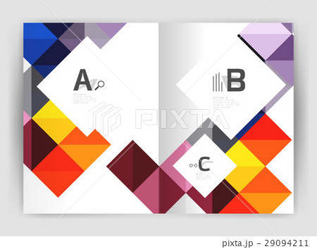 Square annual report brochure a4 print template 29094211