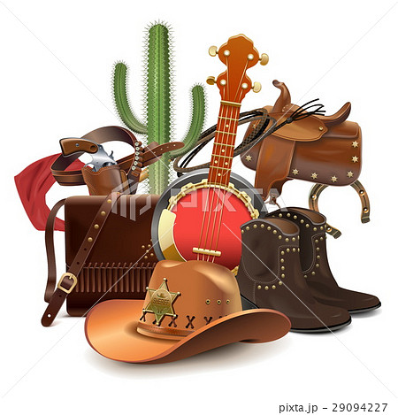 Vector Cowboy Concept with Banjo 29094227