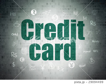 Currency concept: Credit Card on Digital Data 29094499
