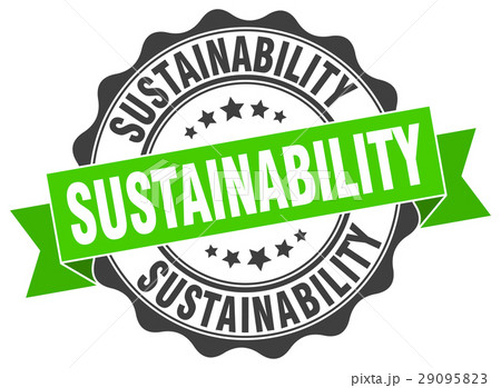 sustainability stamp. sign. seal 29095823